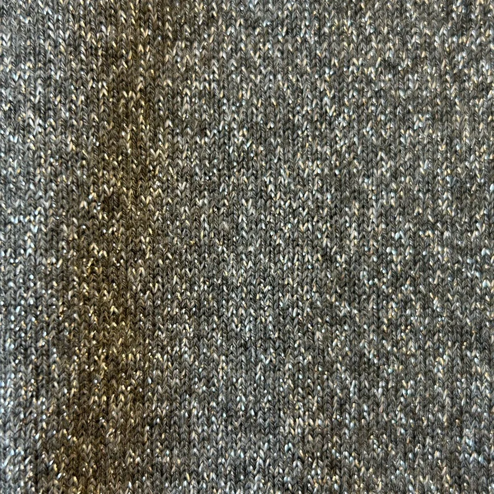 Calvin Klein Women’s Metallic Sparkle Silver Turtleneck Sweater Top Medium
